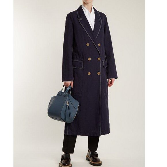 NWT Burberry Topstitched Double-breasted Coat - Picture 3 of 16